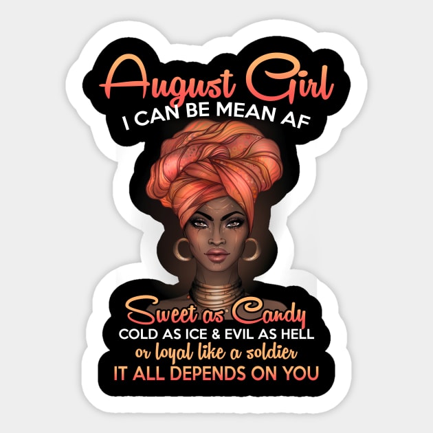 Queens Are Born In August Birthday T-Shirt for Black Women Sticker by carlostevet